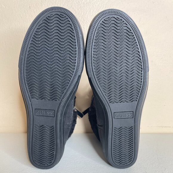 Guess Dustyn Faux Fur Hidden Wedge Sneaker Ankle Boots Size 6.5 - Picture 14 of 16